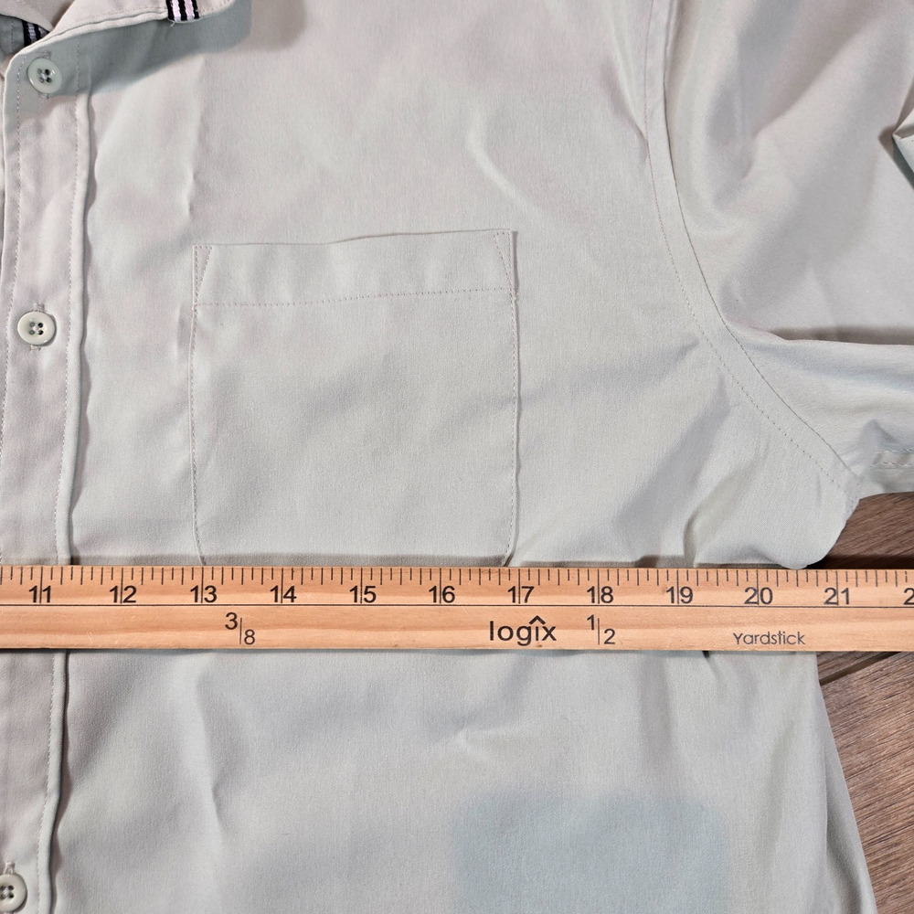 Coofandy Men Long Sleeve Button Down Shirt Medium Green Western Cowboy Casual - Picture 5 of 7